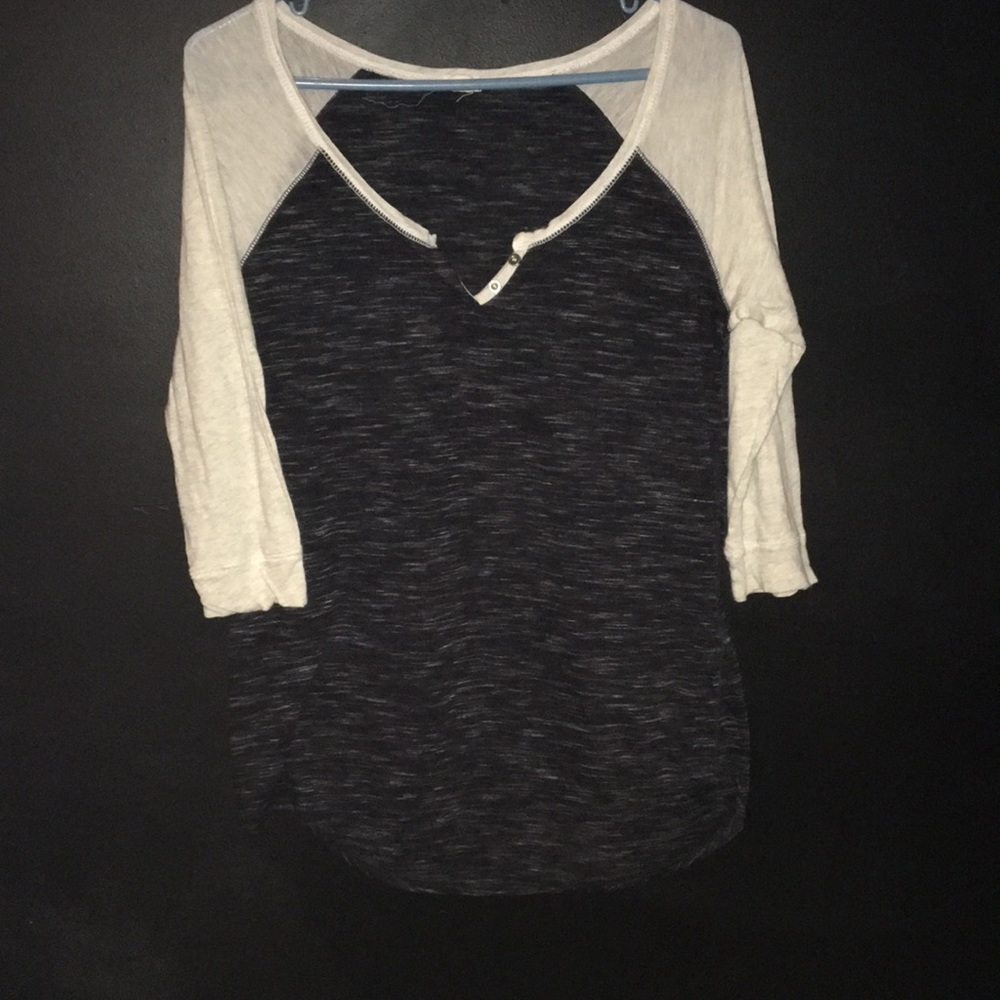 GARAGE Black And White Baseball Tee